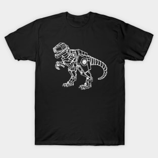 Robot dinosaur sketch drawing design T-Shirt